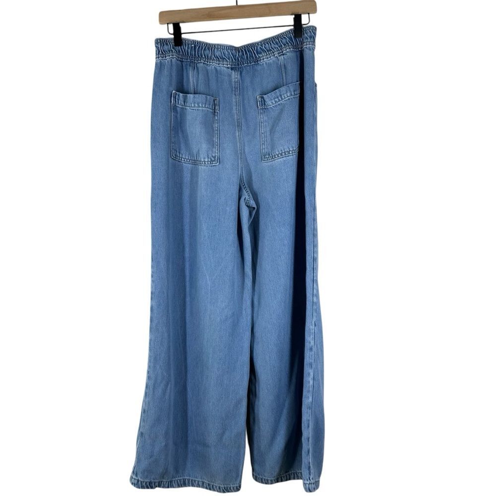 Loft High Rise Palazzo Jeans Wide Leg Medium Wash Women’s Size 28 - Picture 5 of 7